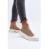 Dámske topánky so slip-on ponožkami hnedé Ilanae