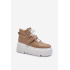 Zazoo 3450 Dámske Kožené Tenisky Beige - Béžová