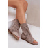 Zazoo 3437 Dámske Semišové Sandále S Návlekom Na Zips Beige - Béžová
