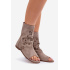 Zazoo 3437 Dámske Semišové Sandále S Návlekom Na Zips Beige - Béžová
