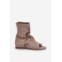 Zazoo 3437 Dámske Semišové Sandále S Návlekom Na Zips Beige - Béžová