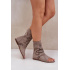 Zazoo 3437 Dámske Semišové Sandále S Návlekom Na Zips Beige - Béžová