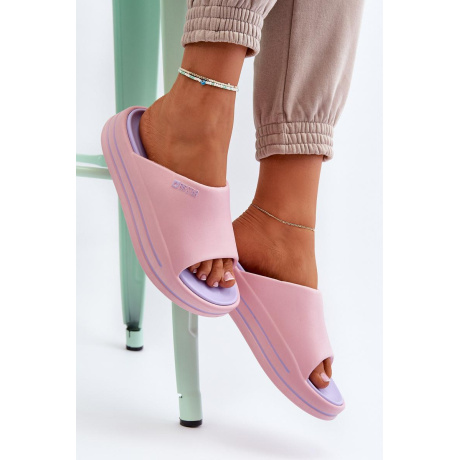 Dámska módna veľká hviezda LL274A157 Svetlo ružová flip -flops - Odtiene ružovej