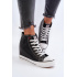 Dámske tenisky na klinu Cross Jeans NN2R4005 Čierne - Čierna