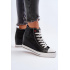 Dámske tenisky na klinu Cross Jeans NN2R4005 Čierne - Čierna