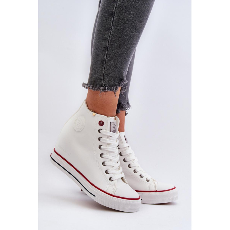 Dámske tenisky na podpätku Cross Jeans NN2R4004 Biele - Biela