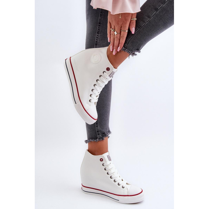 Dámske tenisky na podpätku Cross Jeans NN2R4004 Biele - Biela