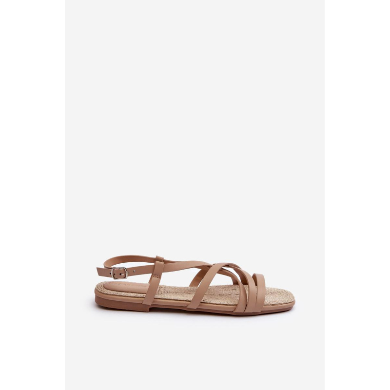 Ploché dámske sandále Big Star NN274012 Beige - Béžová