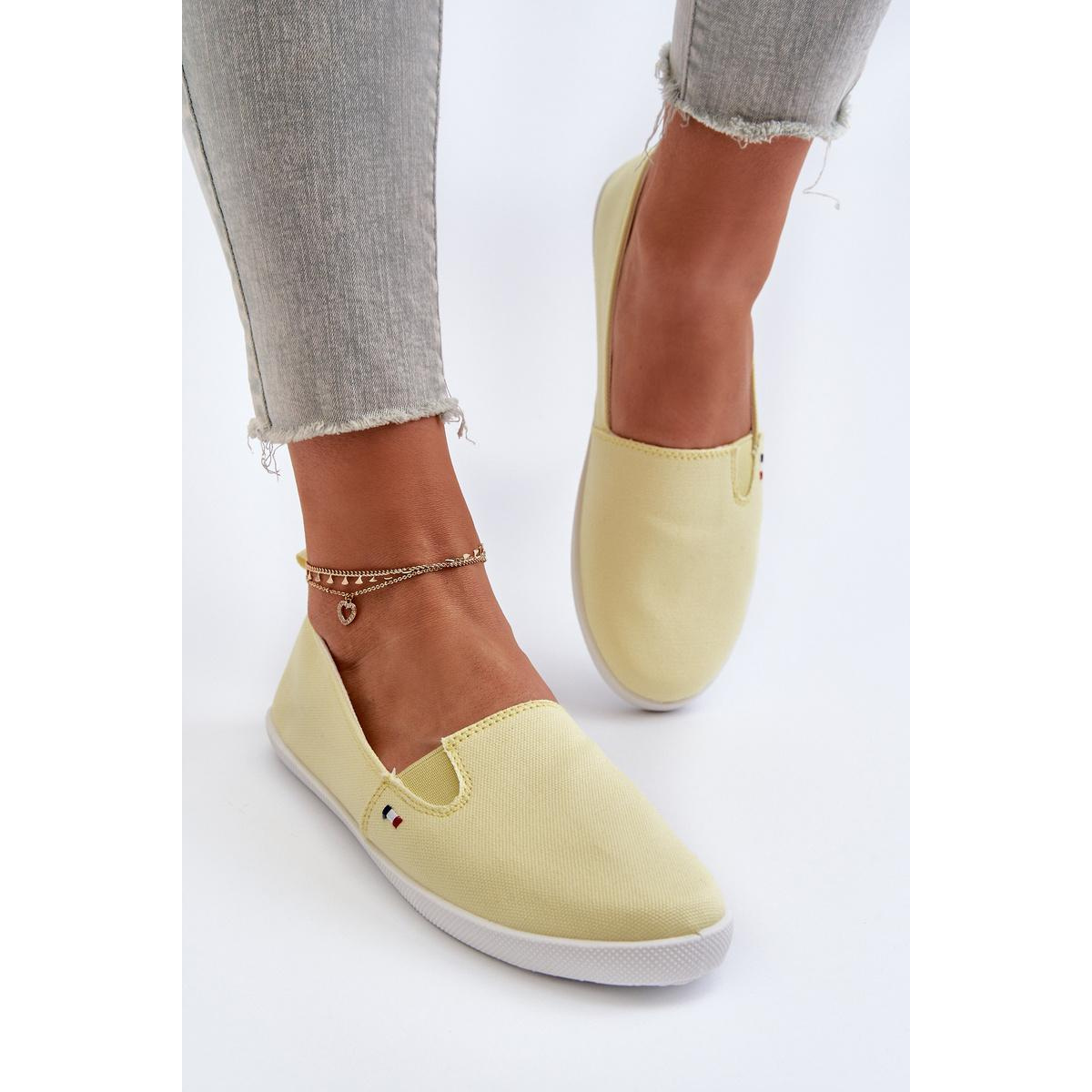 Dámske tenisky slip-on žlté Adrancia - Odtiene žltej a zlatej