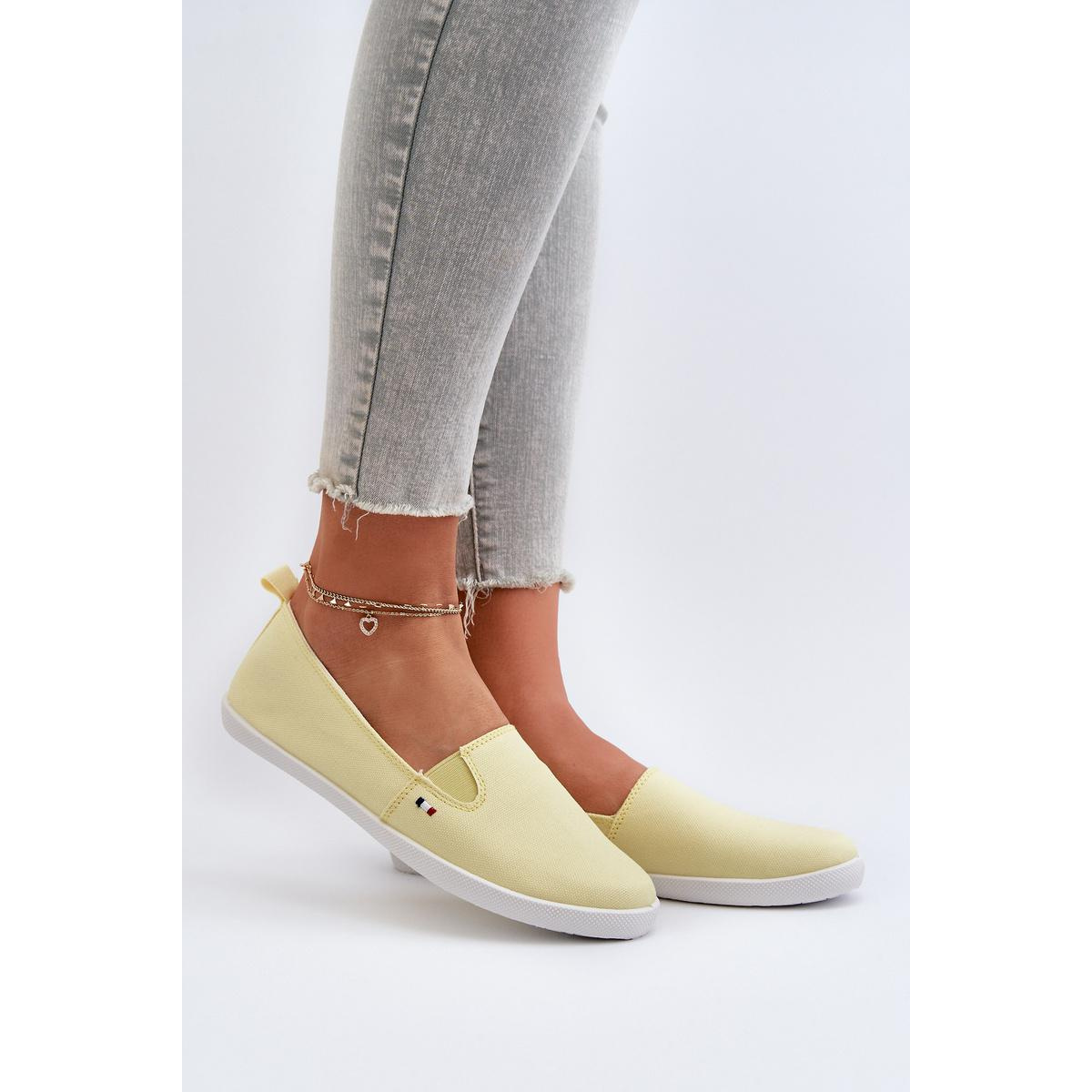 Dámske tenisky slip-on žlté Adrancia - Odtiene žltej a zlatej