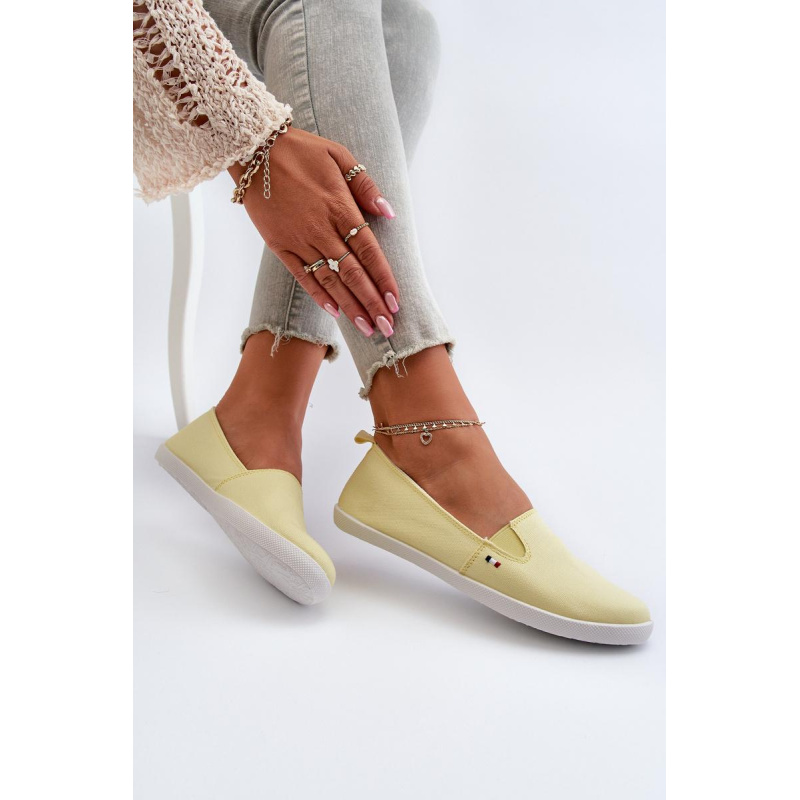 Dámske tenisky slip-on žlté Adrancia - Odtiene žltej a zlatej