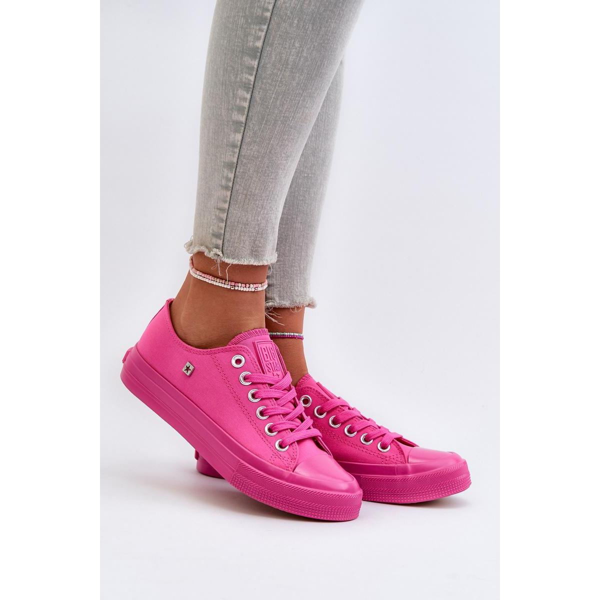 Klasické dámske tenisky Big Star NN274290 Fuksia - Odtiene ružovej