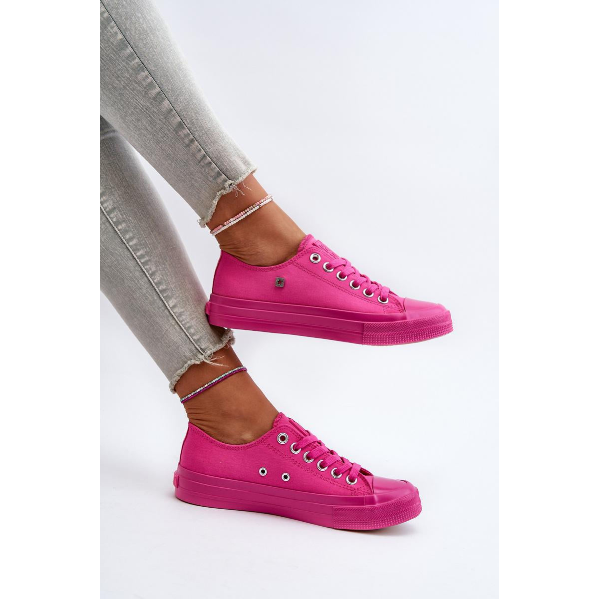 Klasické dámske tenisky Big Star NN274290 Fuksia - Odtiene ružovej