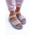 [Dámske Zamatové Sandále na Platforme Big Star NN274706 Modré] - Modrá