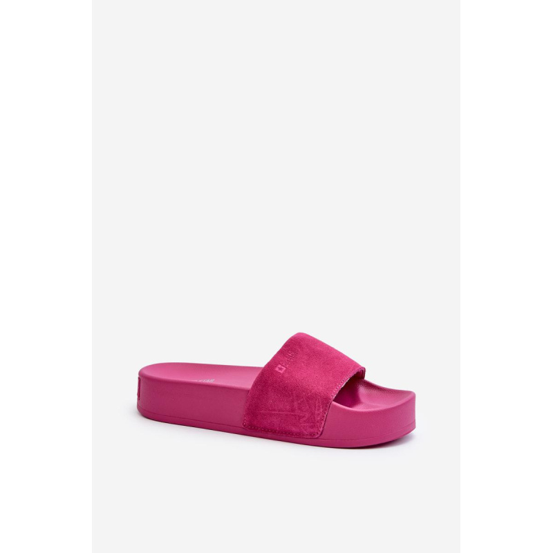 Dámske strapce na platforme z semišu Big Star NN274A672 fuchsia - Odtiene ružovej