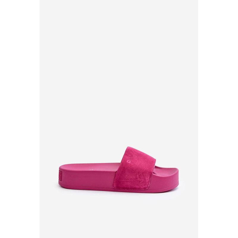Dámske strapce na platforme z semišu Big Star NN274A672 fuchsia - Odtiene ružovej