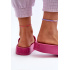 Dámske strapce na platforme z semišu Big Star NN274A672 fuchsia - Odtiene ružovej