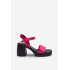 Zazoo 40386 Dámske Kožené Sandále Na Podpätku Fuksia - Odtiene ružovej