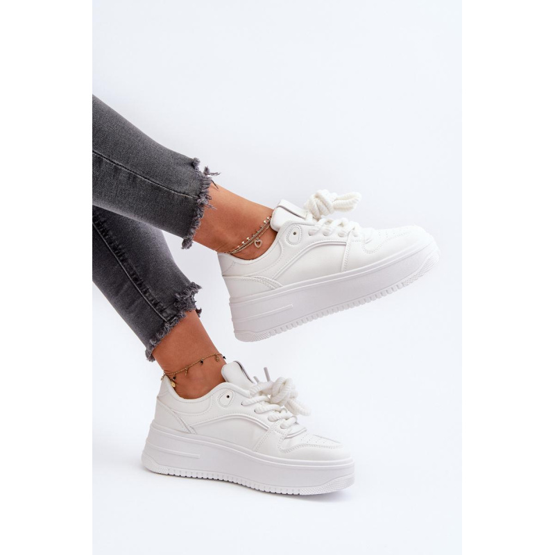 Dámske športové topánky na vysokej platforme White Bexley
