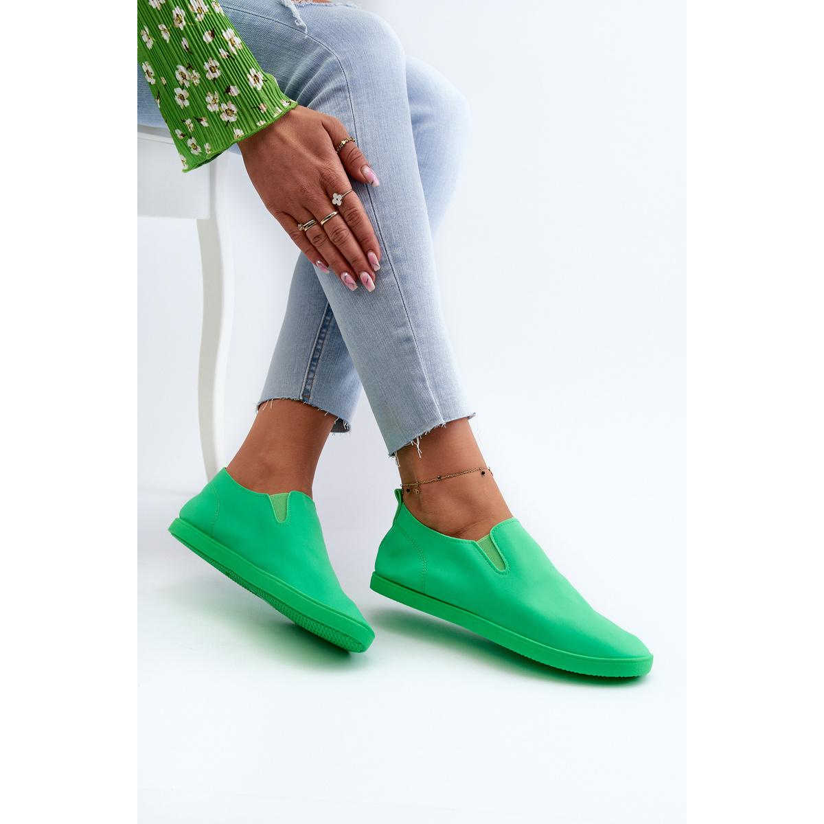 Dámske Tenisky Slip-On Zelené Lovinia - Odtiene zelenej