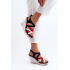 Klinové sandále s pásovými popruhmi Navy Ellen - Čierna