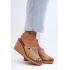 Dámske sandále na platforme Sergio Leone KL213 Beige