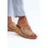 Dámske sandále na platforme Sergio Leone KL213 Beige