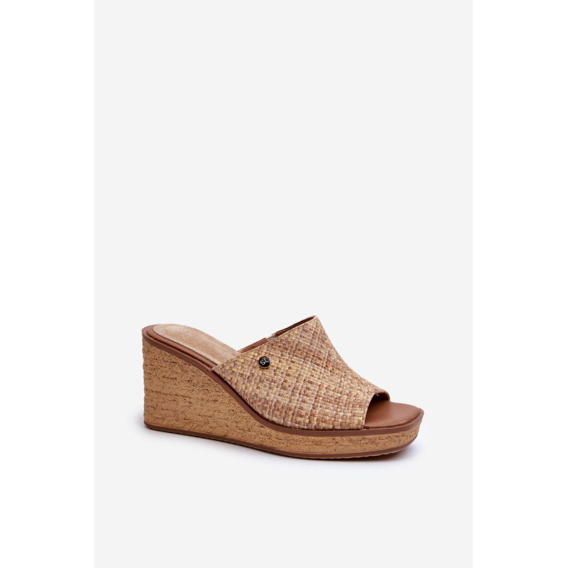 Dámske sandále na platforme Sergio Leone KL213 Beige
