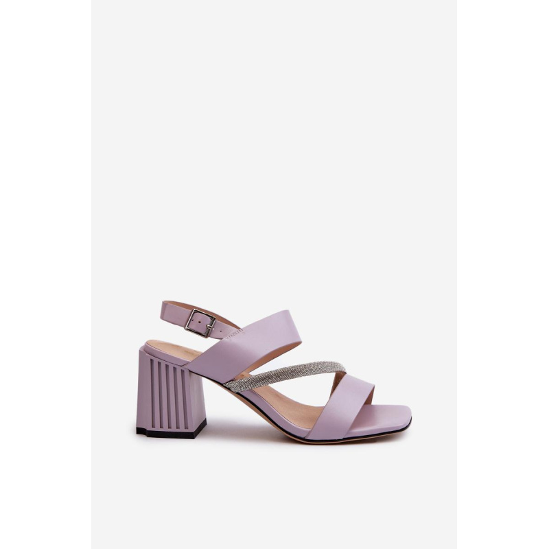 Dámske elegantné sandále na opätku fialové D&A MR38-549 - Odtiene fialovej