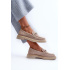 Ženské semišové Moccasins S.Barski HX52-222 BEIGE - Béžová
