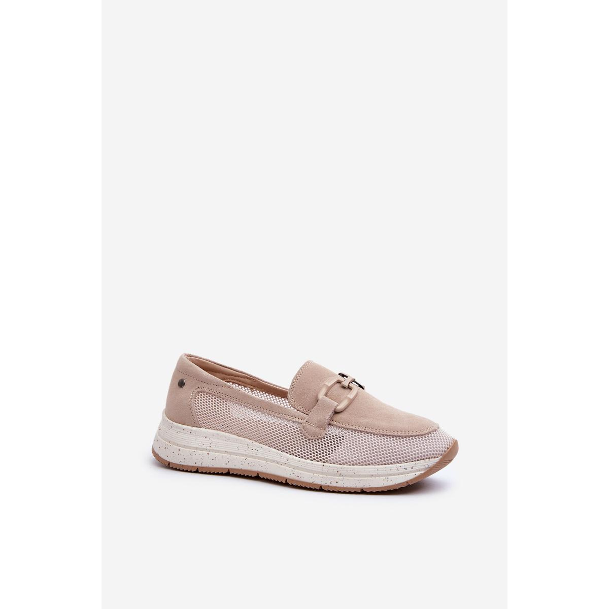 Dámske semišové mokasíny D&A TW210 Beige - Béžová