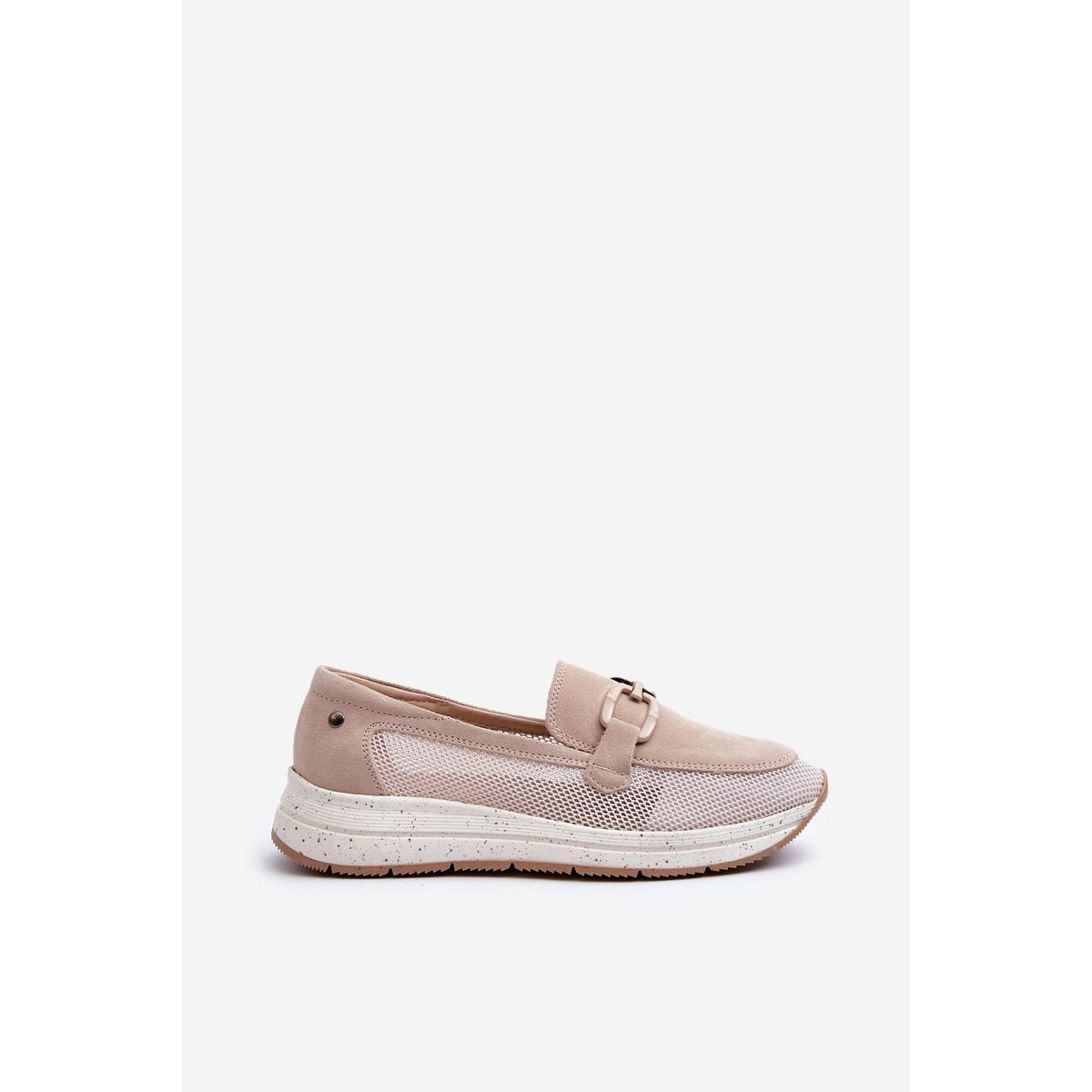 Dámske semišové mokasíny D&A TW210 Beige - Béžová