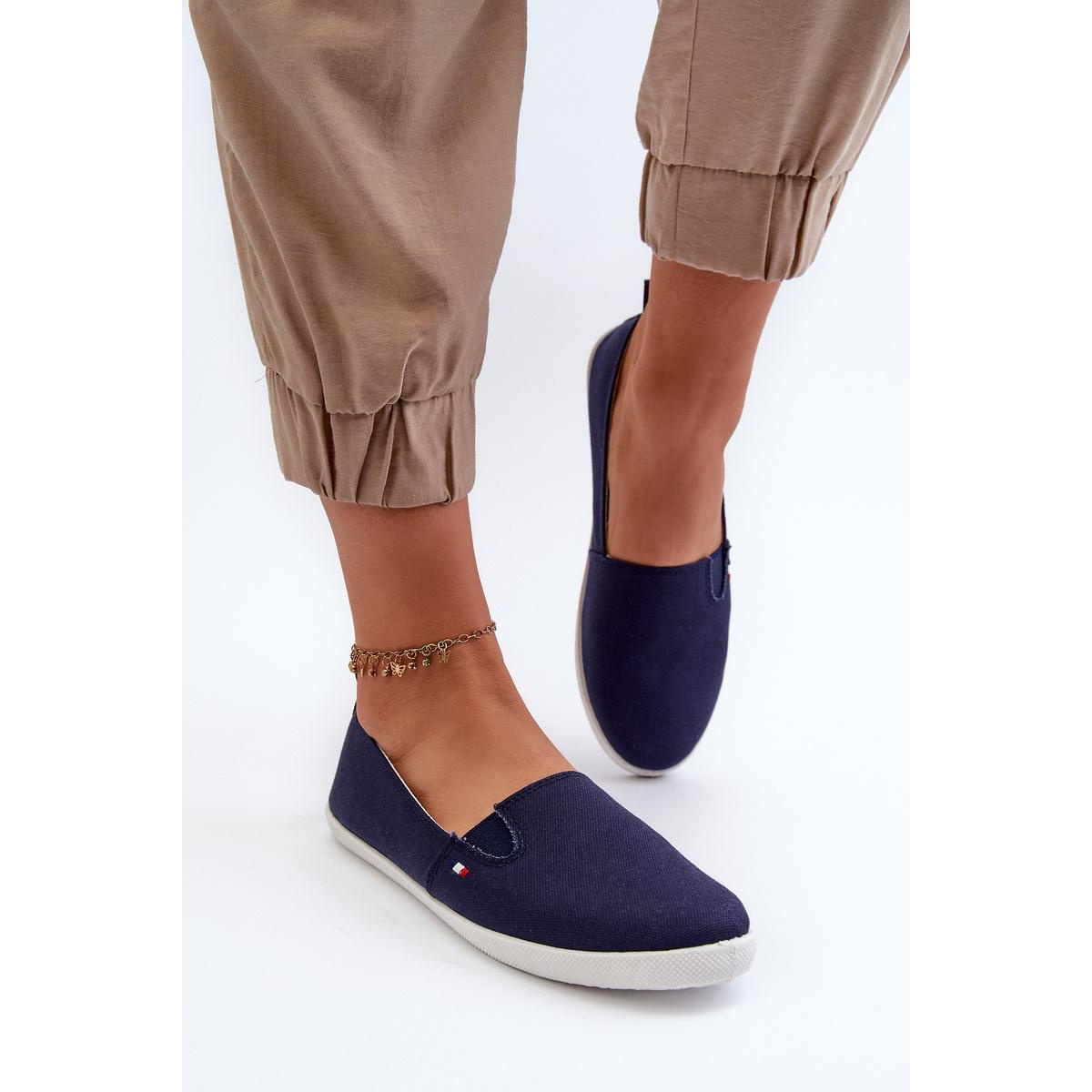 Dámske námornícke slip-on tenisky modré Adrancia - Modrá