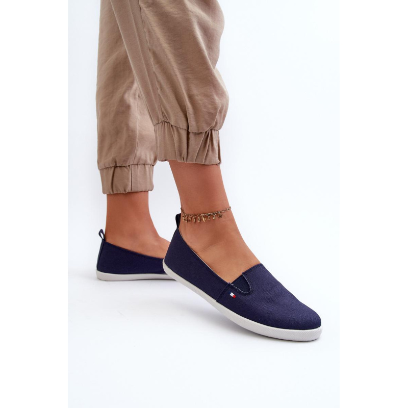 Dámske námornícke slip-on tenisky modré Adrancia - Modrá