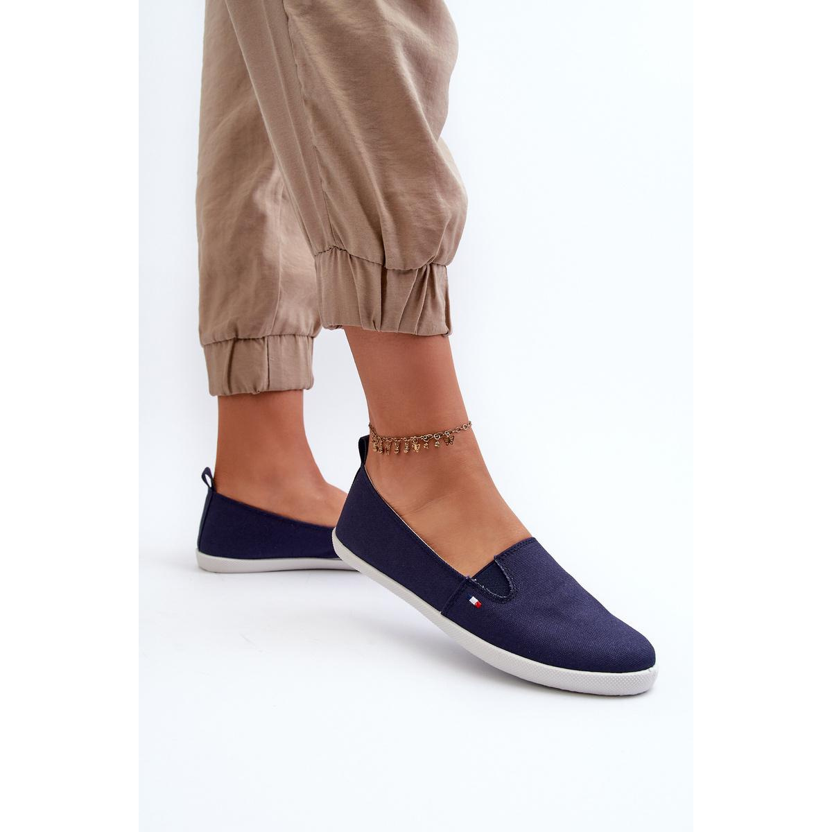 Dámske námornícke slip-on tenisky modré Adrancia - Modrá