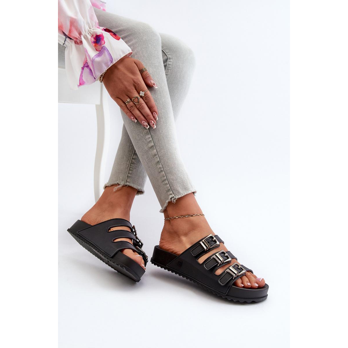 Dámske gumové flip -flops Zaxy JJ285058 čierna