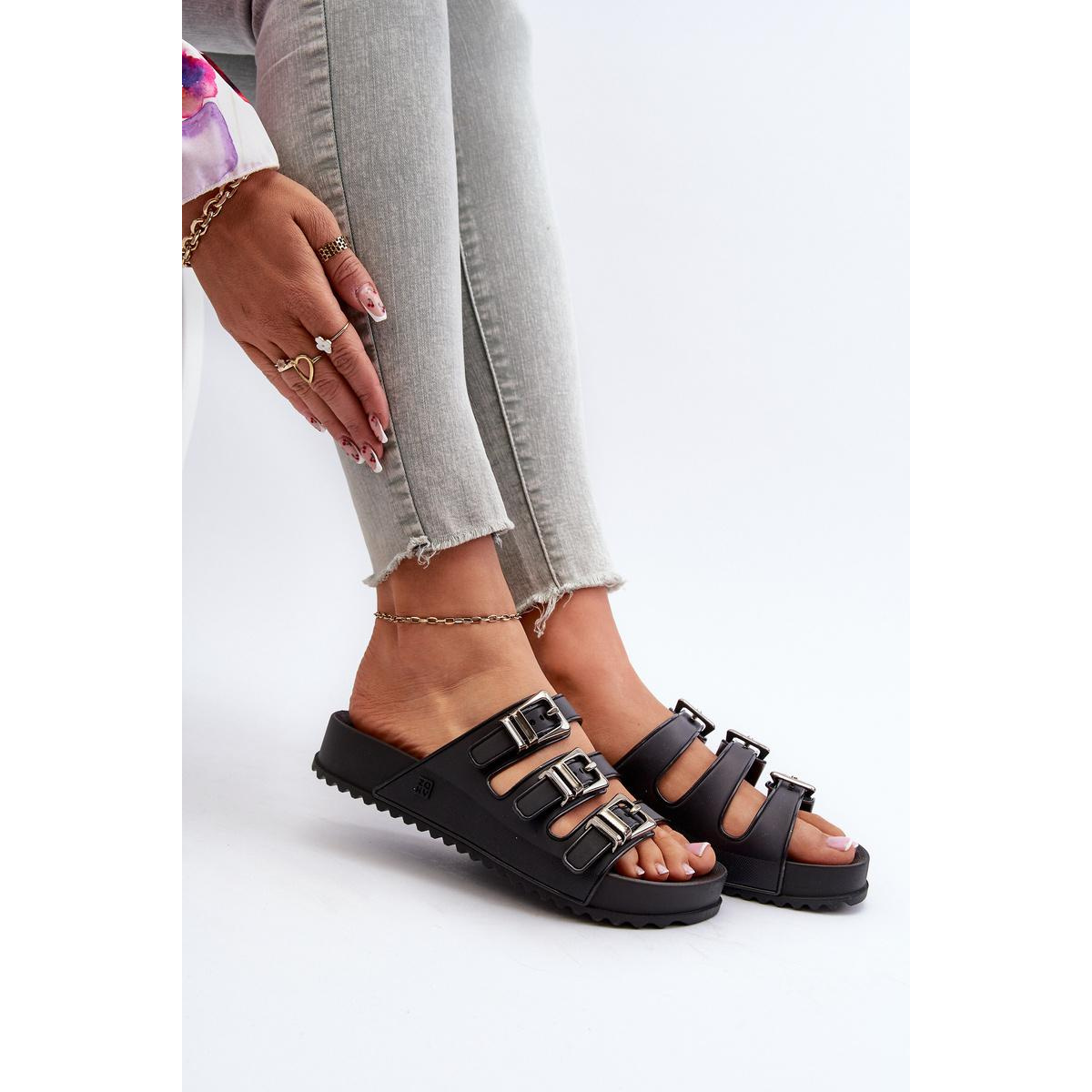 Dámske gumové flip -flops Zaxy JJ285058 čierna