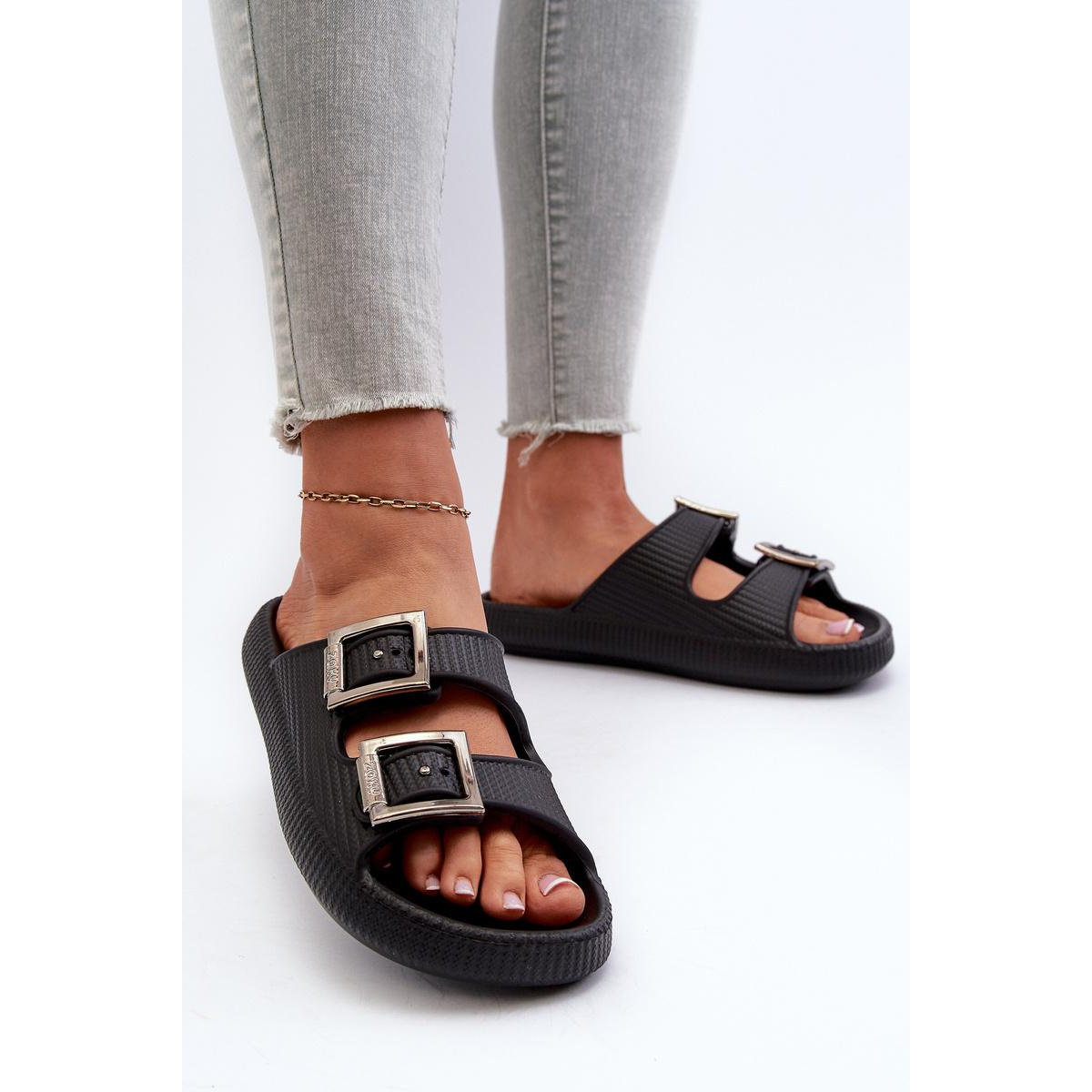 Dámske gumové flip -flops Zaxy JJ285058 čierna - Čierna