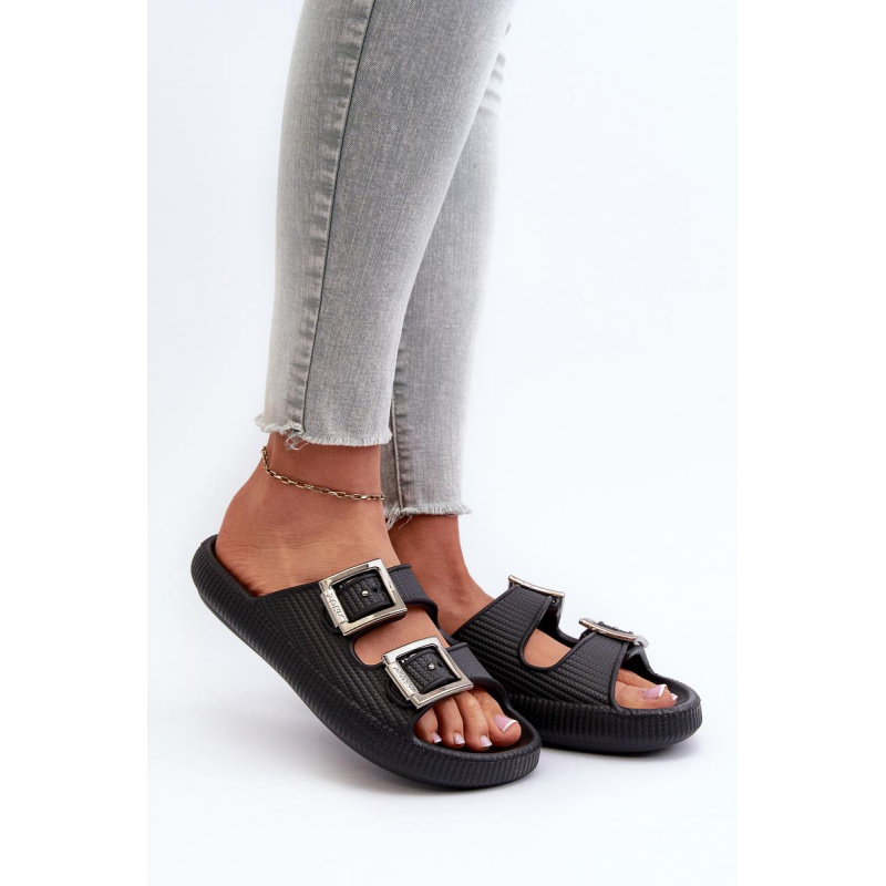 Dámske gumové flip -flops Zaxy JJ285058 čierna - Čierna