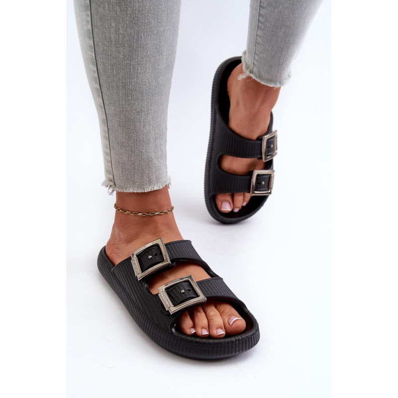 Dámske gumové flip -flops Zaxy JJ285058 čierna - Čierna