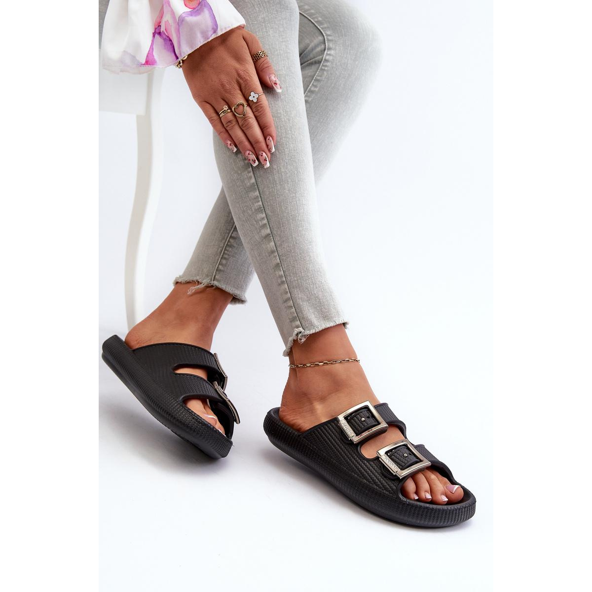 Dámske gumové flip -flops Zaxy JJ285058 čierna - Čierna