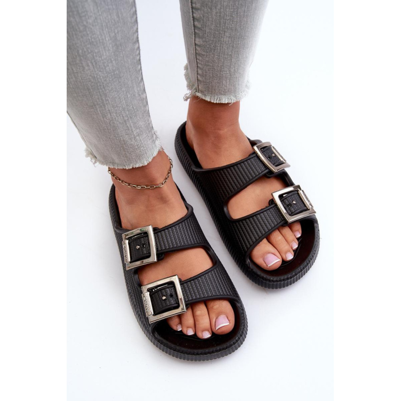 Dámske gumové flip -flops Zaxy JJ285058 čierna - Čierna