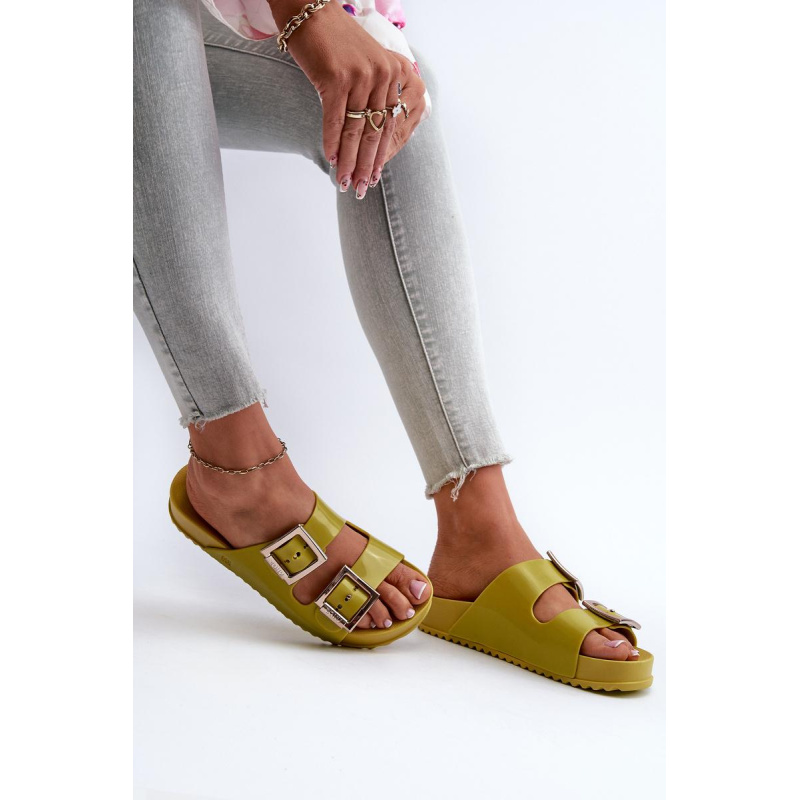 Dámske Šľapky Hladké ZAXY LL285077 Limetkové - Odtiene zelenej