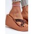 Dámske sandále na platni 83520 Ipanema High Fashion Slide Fem hnedé - Odtiene hnedej a béžovej