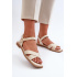 Dámske Ploché Sandále Z Ekokože S.Barski KV27-003 Beige - Béžová