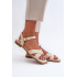 Dámske Ploché Sandále Z Ekokože S.Barski KV27-003 Beige - Béžová