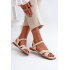 Dámske Ploché Sandále Z Ekokože S.Barski KV27-003 Beige - Béžová