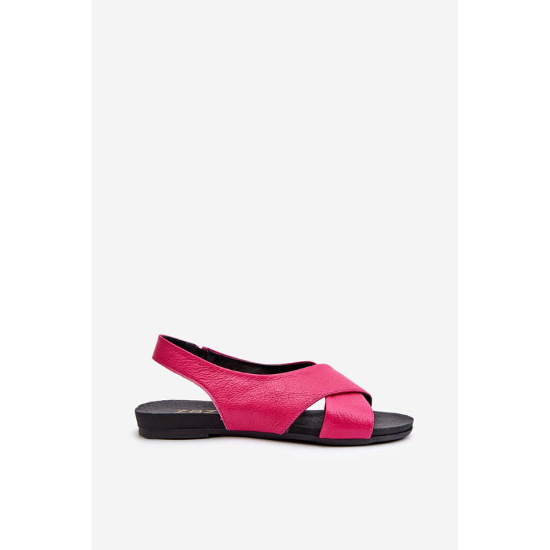 Zazoo 40407 Dámske kožené sandále Fuksia - Odtiene ružovej