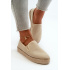 Dámske béžové espadrilky na platforme Naloenma - Béžová