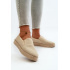 Dámske béžové espadrilky na platforme Naloenma - Béžová